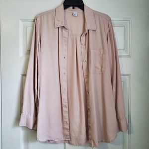 Pink Old Navy Button Up Blouse